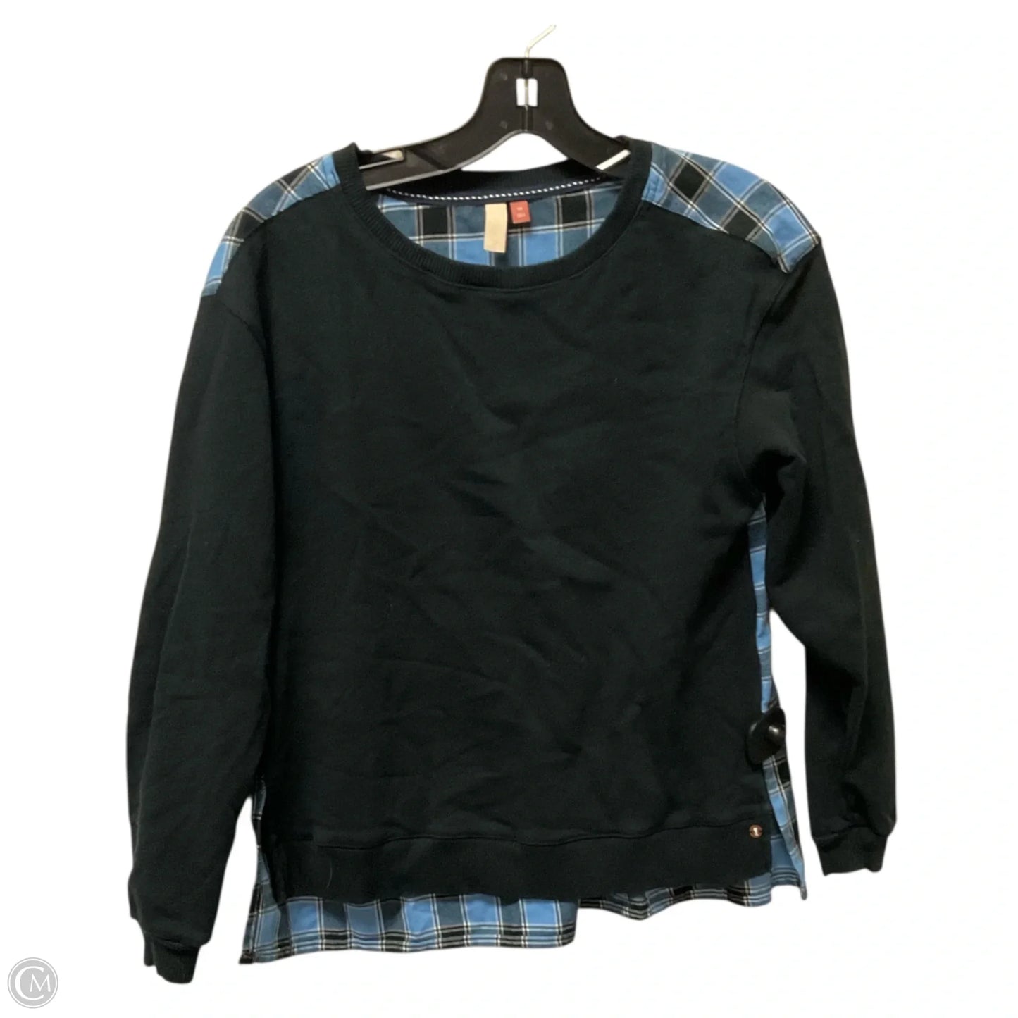 Top Long Sleeve Basic By Pilcro In Black & Blue, Size: Xs