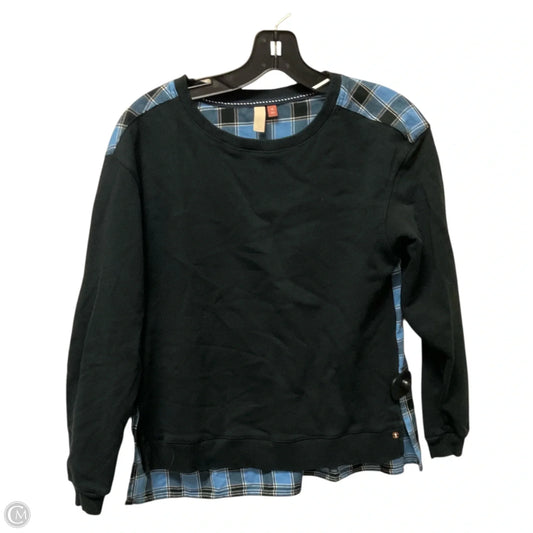 Top Long Sleeve Basic By Pilcro In Black & Blue, Size: Xs