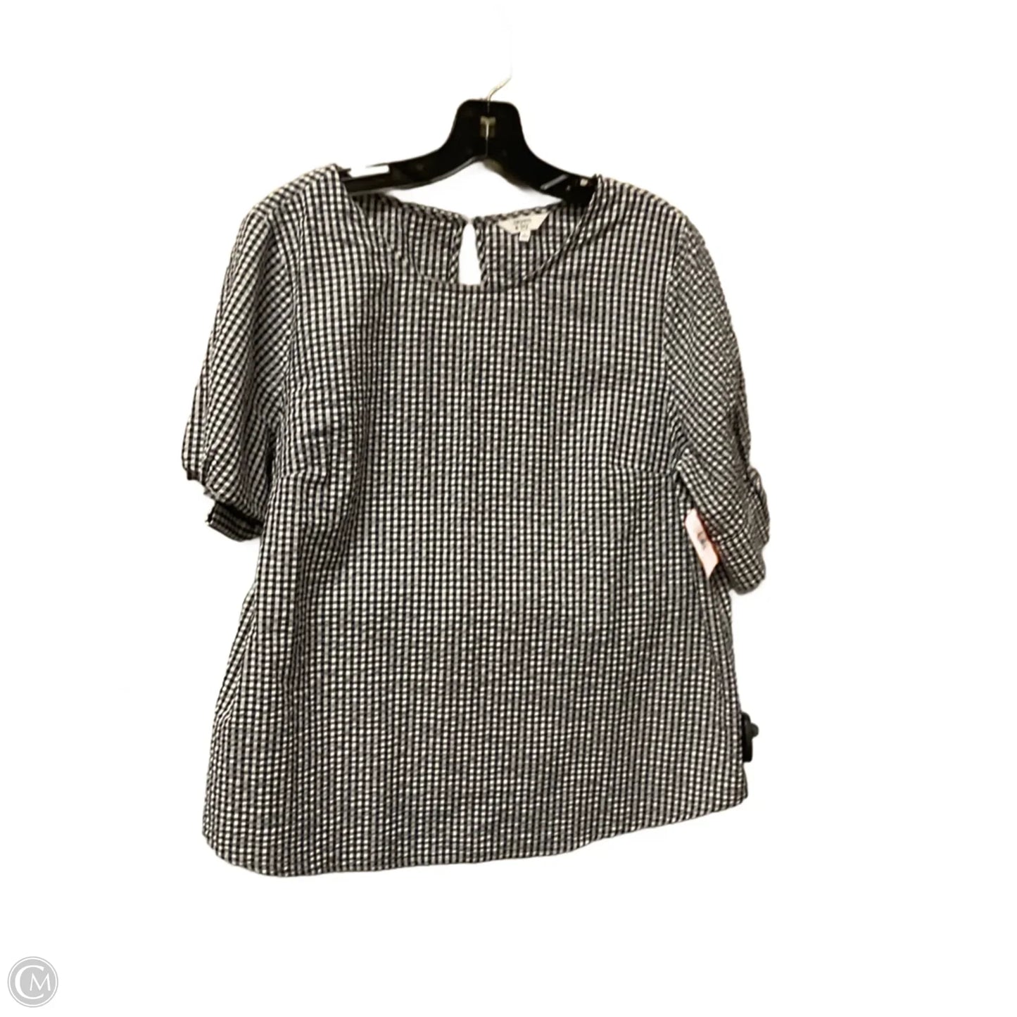 Top Short Sleeve Basic By Crown And Ivy In Blue & White, Size: L