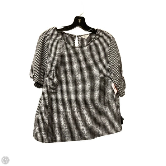 Top Short Sleeve Basic By Crown And Ivy In Blue & White, Size: L