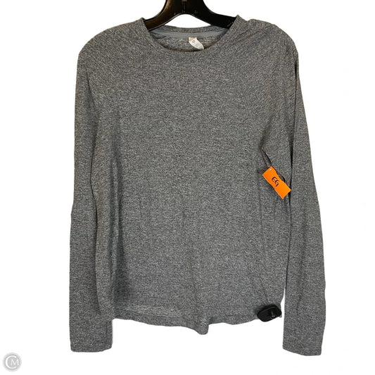 Athletic Top Long Sleeve Collar By Lululemon In Grey, Size: 6