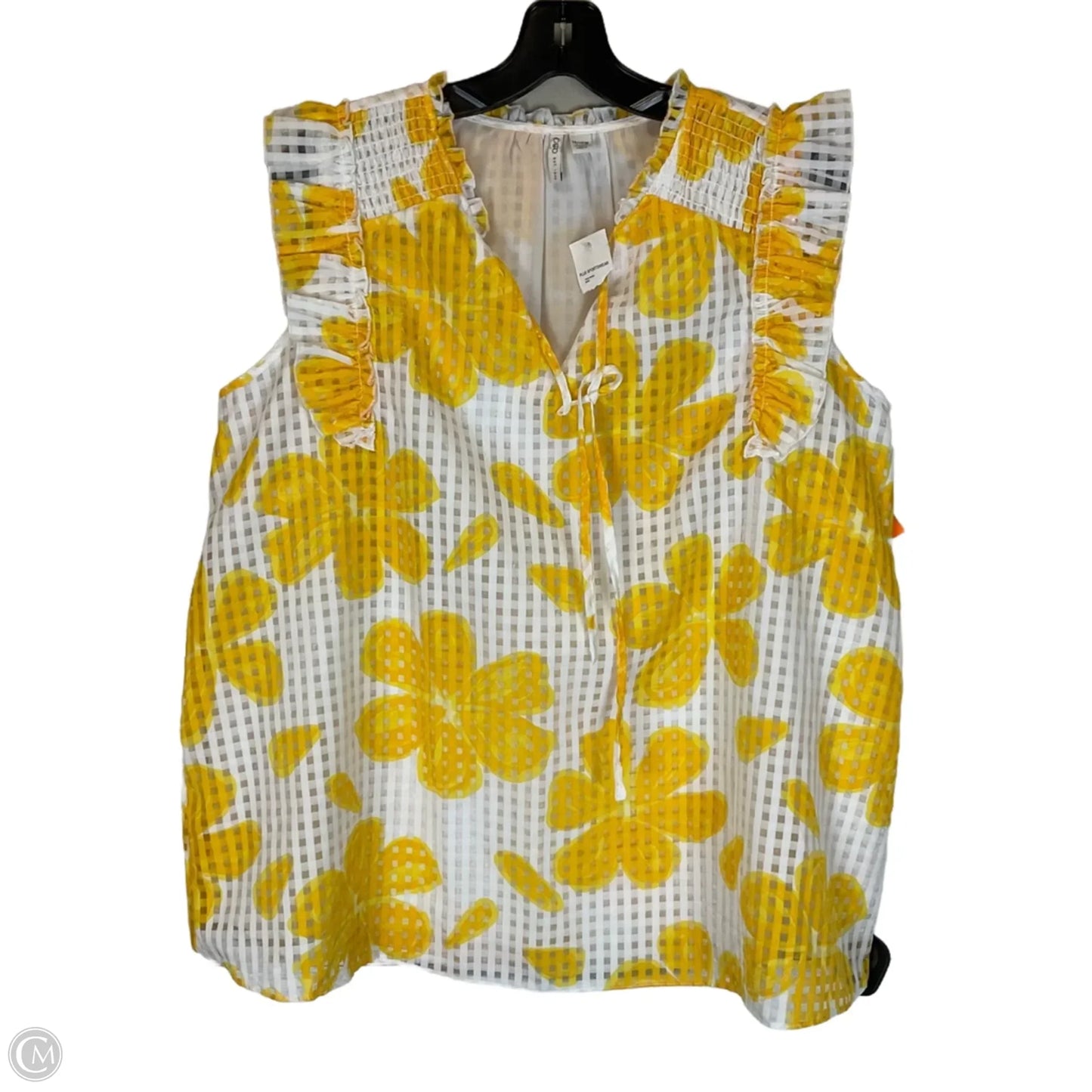 Top Sleeveless Basic By Cato In Yellow, Size: Xl