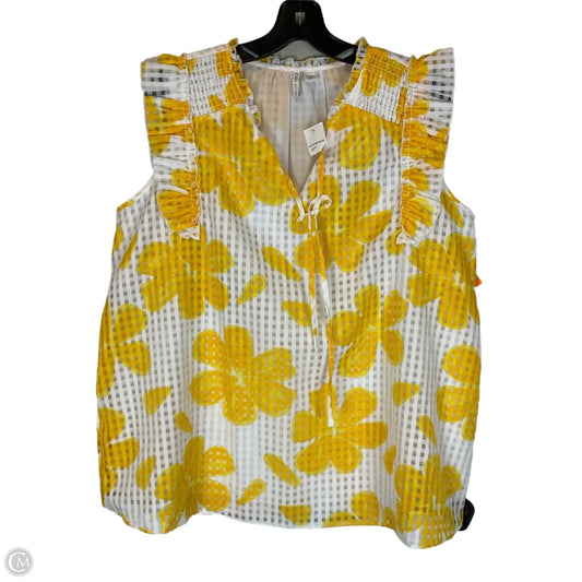 Top Sleeveless Basic By Cato In Yellow, Size: Xl