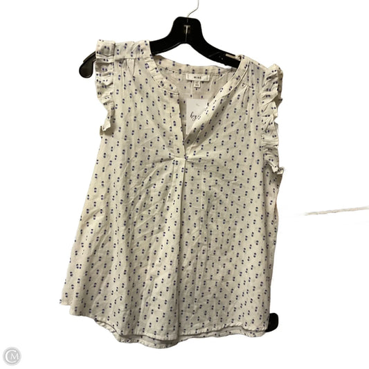 Top Sleeveless Basic By Mine In Blue & White, Size: L