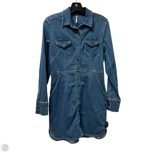 Dress Casual Short By Free People In Blue Denim, Size: S