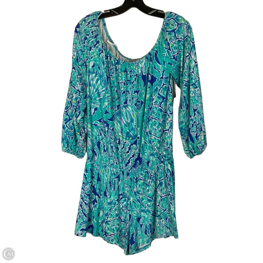 Romper Designer By Lilly Pulitzer In Blue, Size: M