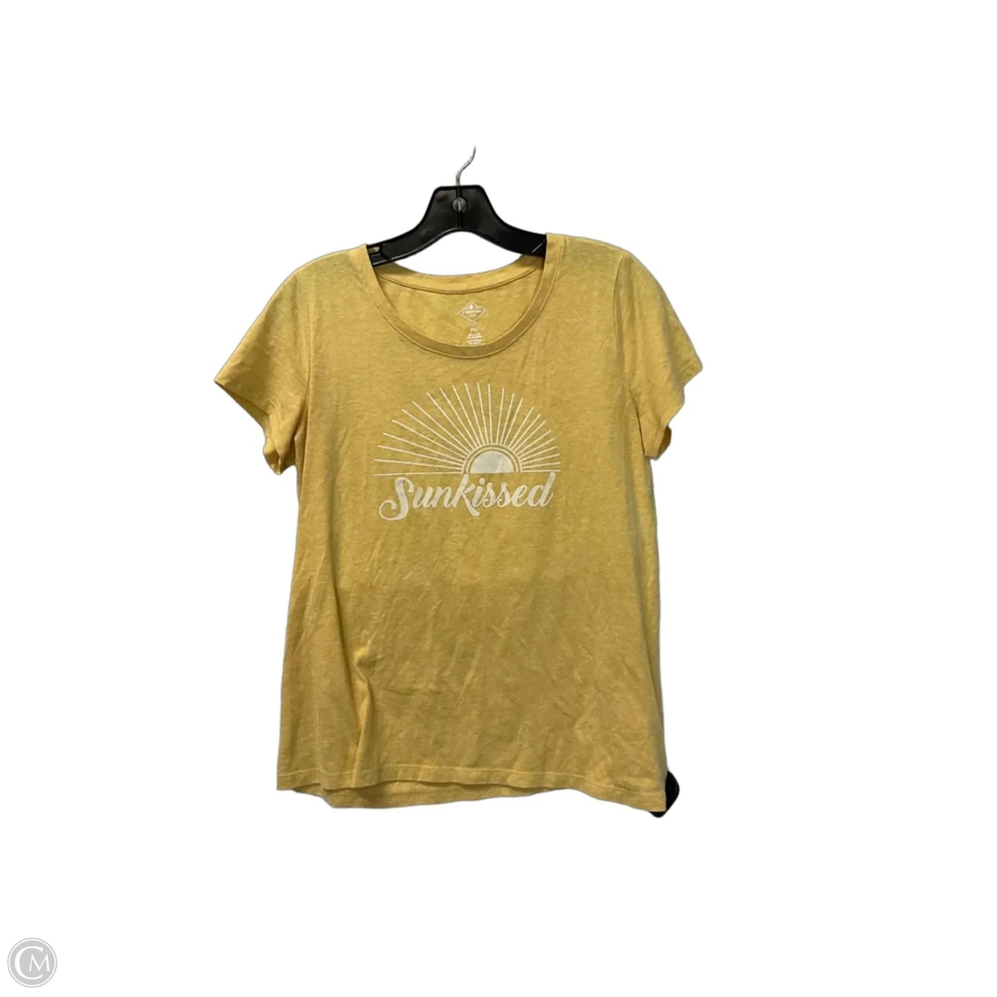 Top Short Sleeve Basic By St Johns Bay In Yellow, Size: M