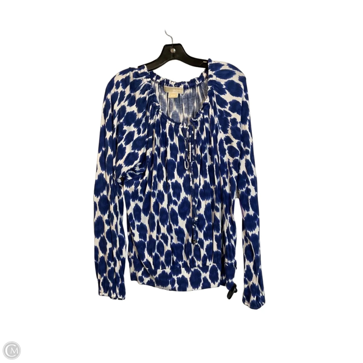 Top Long Sleeve By Michael By Michael Kors In Blue, Size: M