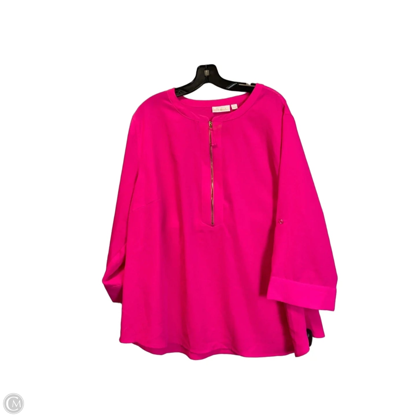 Top Long Sleeve Basic By Belle By Kim Gravel In Pink, Size: 2x