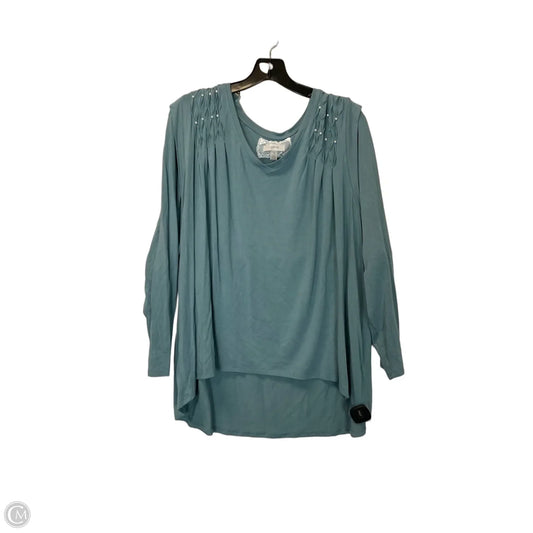 Top Long Sleeve Basic By Cupio In Blue, Size: 2x