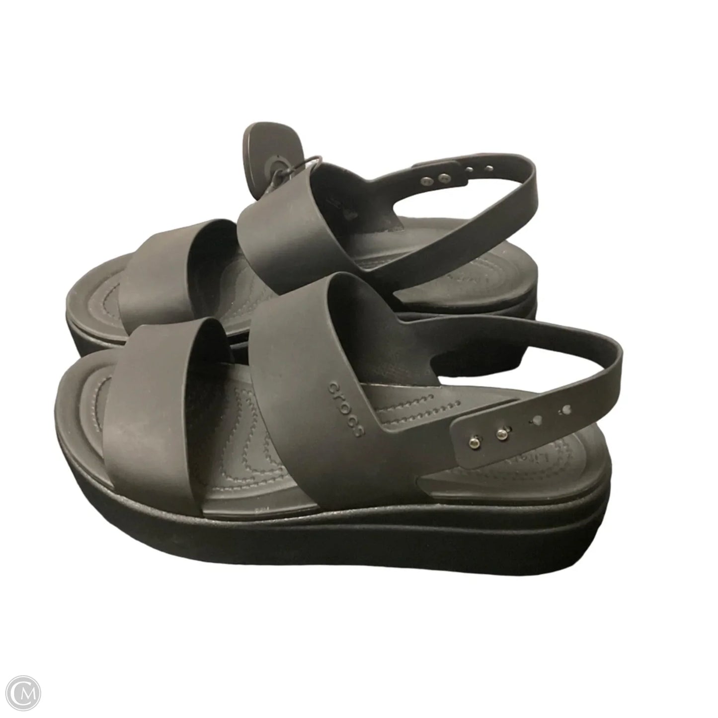 Shoes Heels Platform By Crocs In Black, Size: 10