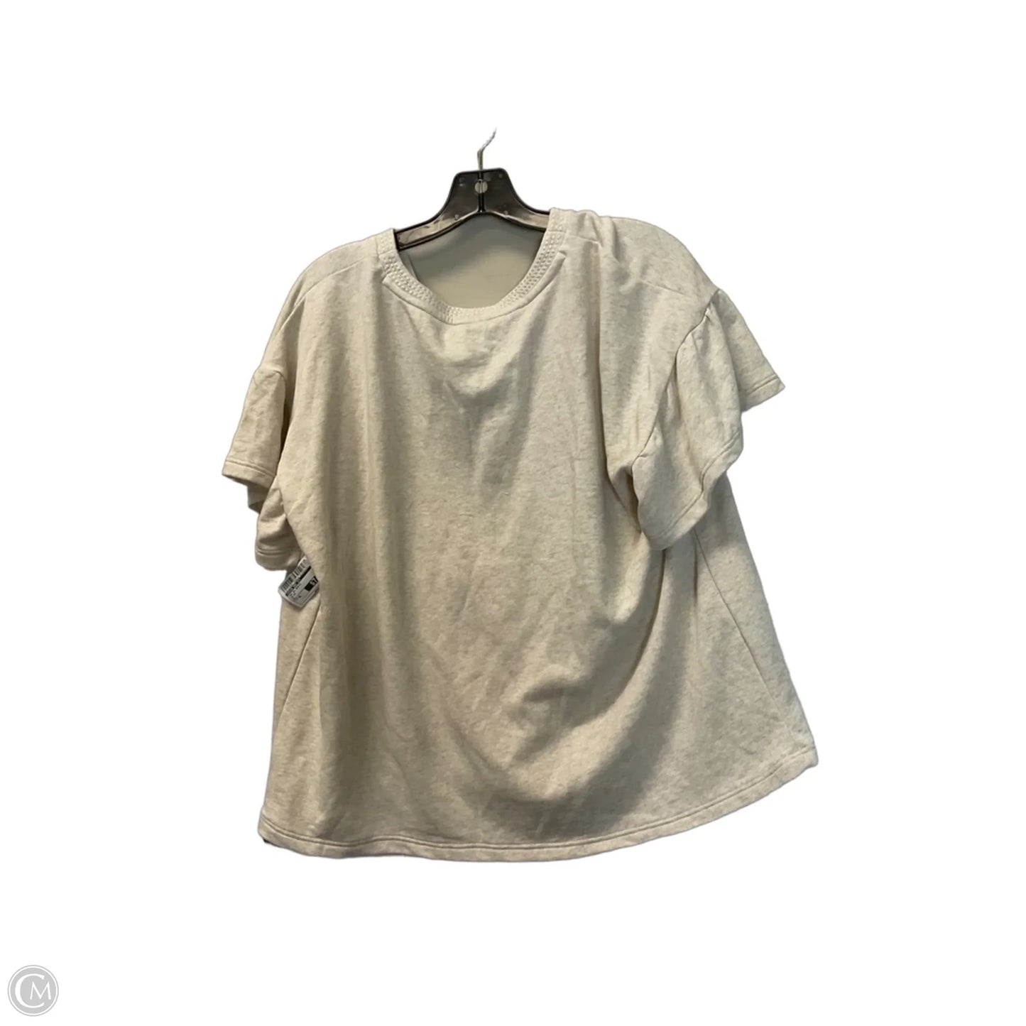 Top Short Sleeve Basic By Crown And Ivy In Beige, Size: Xl