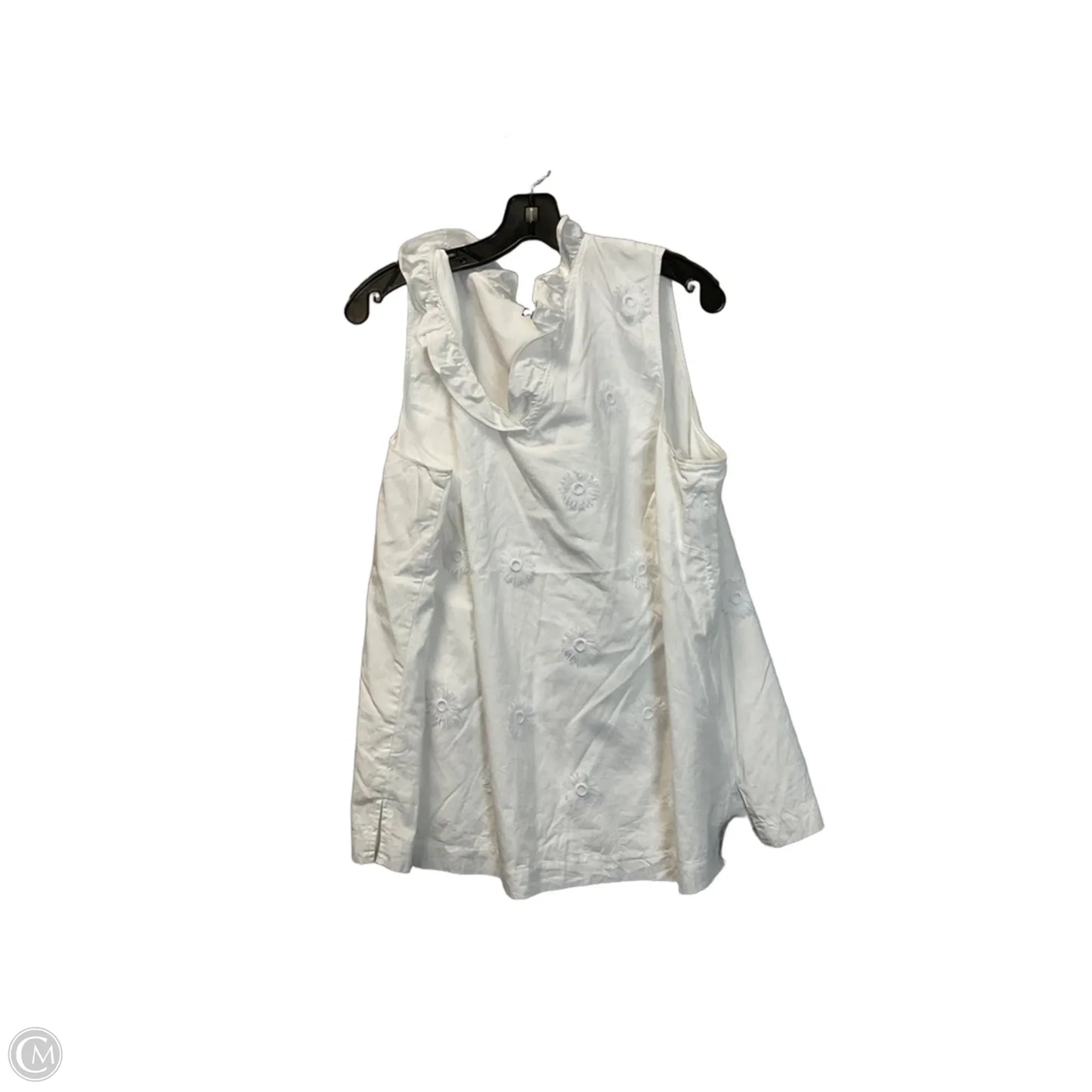 Top Sleeveless Basic By Talbots In White, Size: 2x