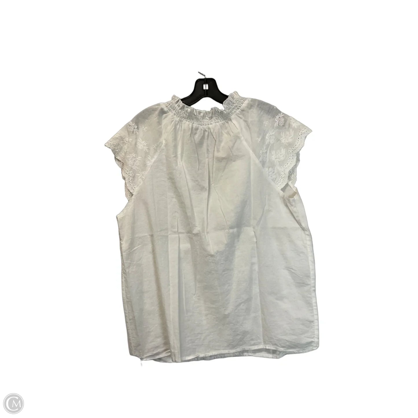 Top Short Sleeve Basic By Clothes Mentor In White, Size: L