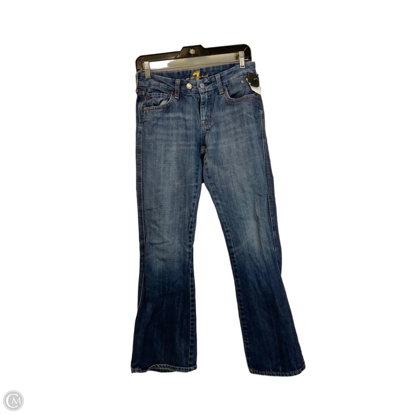 Jeans Boot Cut By 7 For All Mankind In Blue Denim, Size: 6