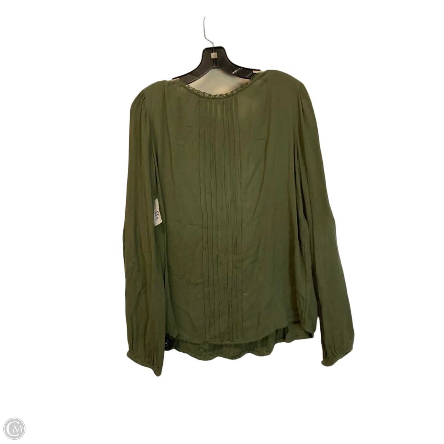 Top Long Sleeve Basic By Gap In Green, Size: M