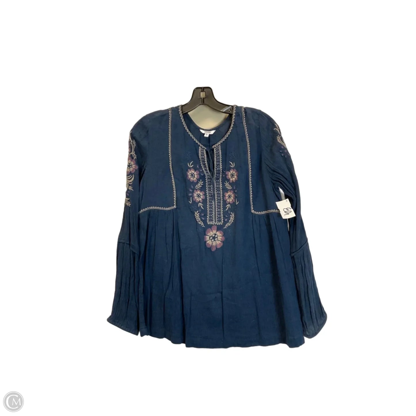 Top Long Sleeve Basic By Sonoma In Blue, Size: M