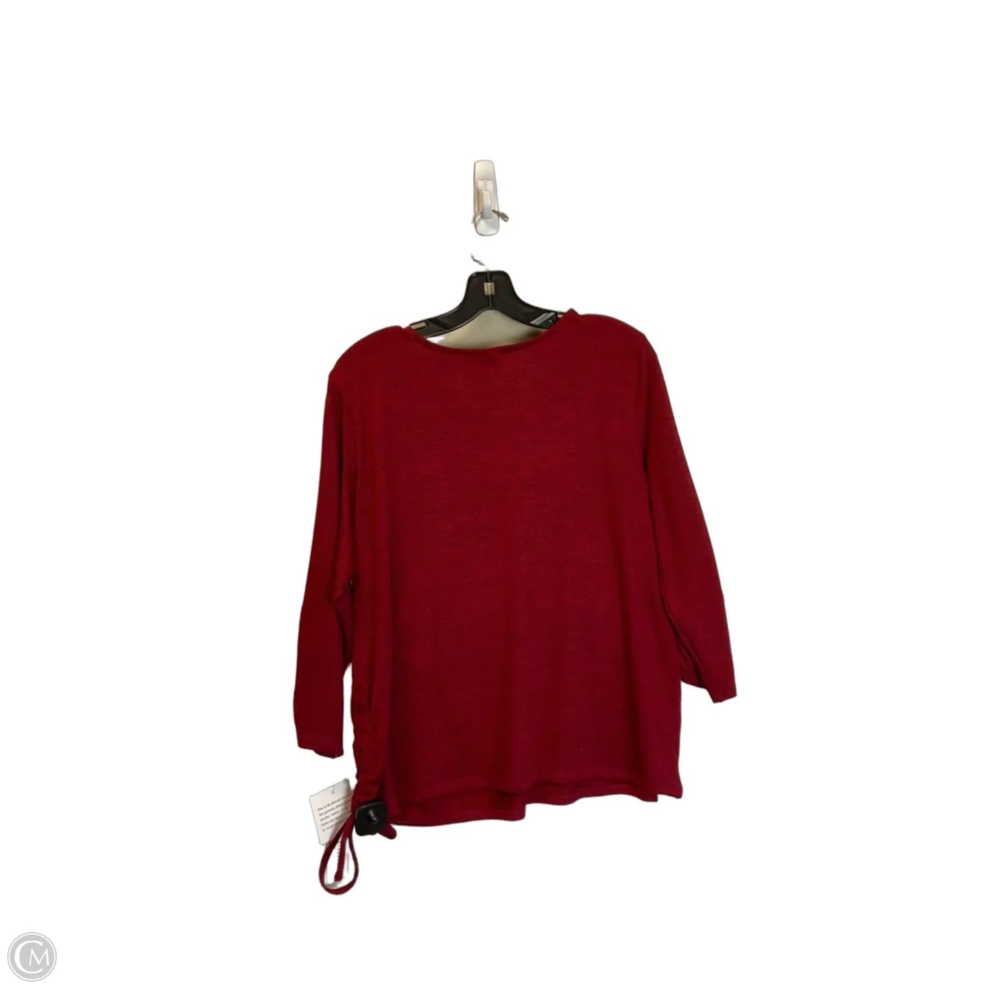 Top Long Sleeve Basic By Alfred Dunner In Red, Size: M