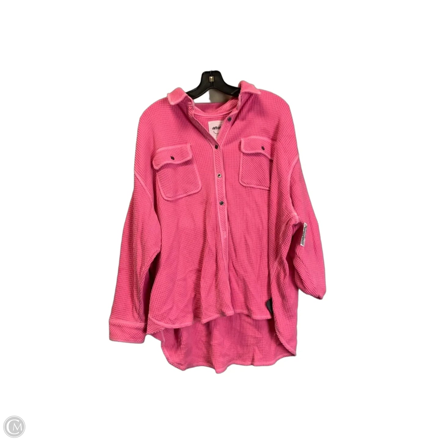 Jacket Shirt By Aerie In Pink, Size: M
