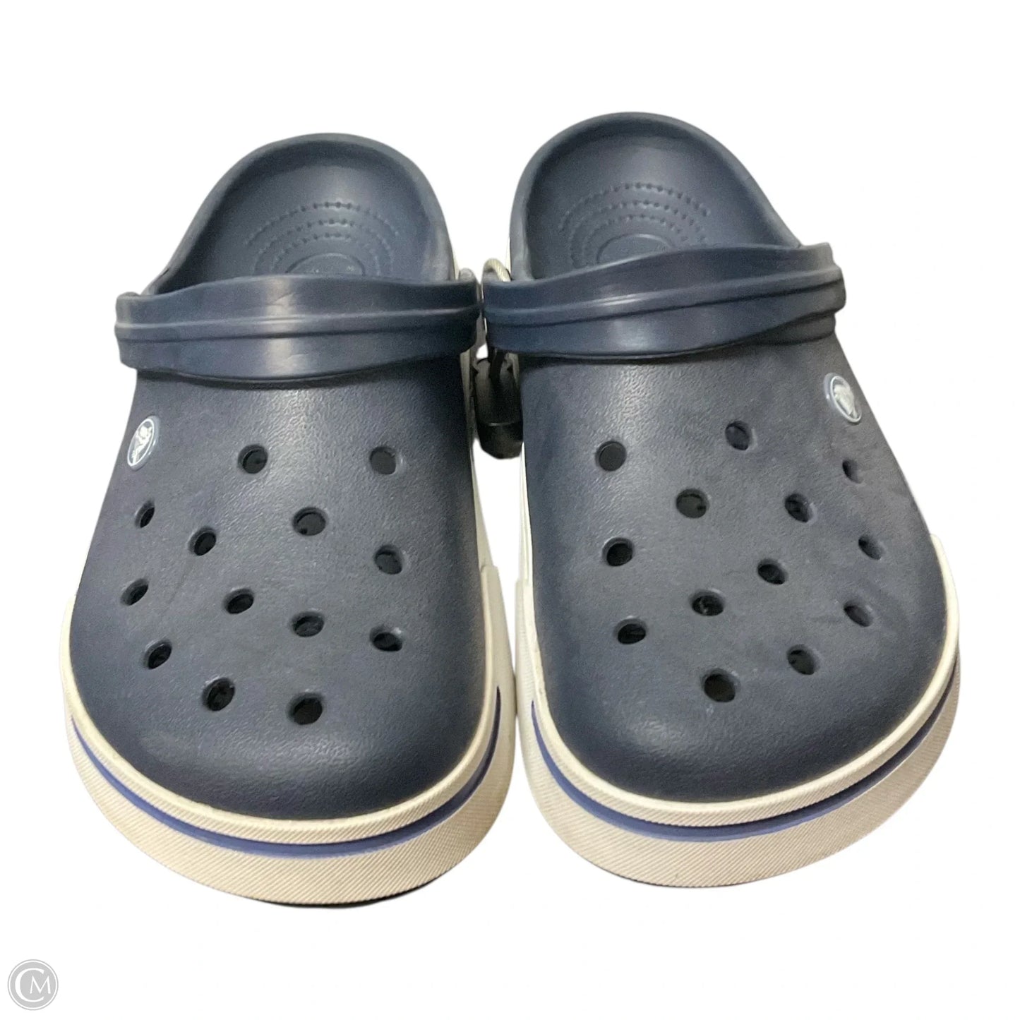 Shoes Flats By Crocs In Blue, Size: 11