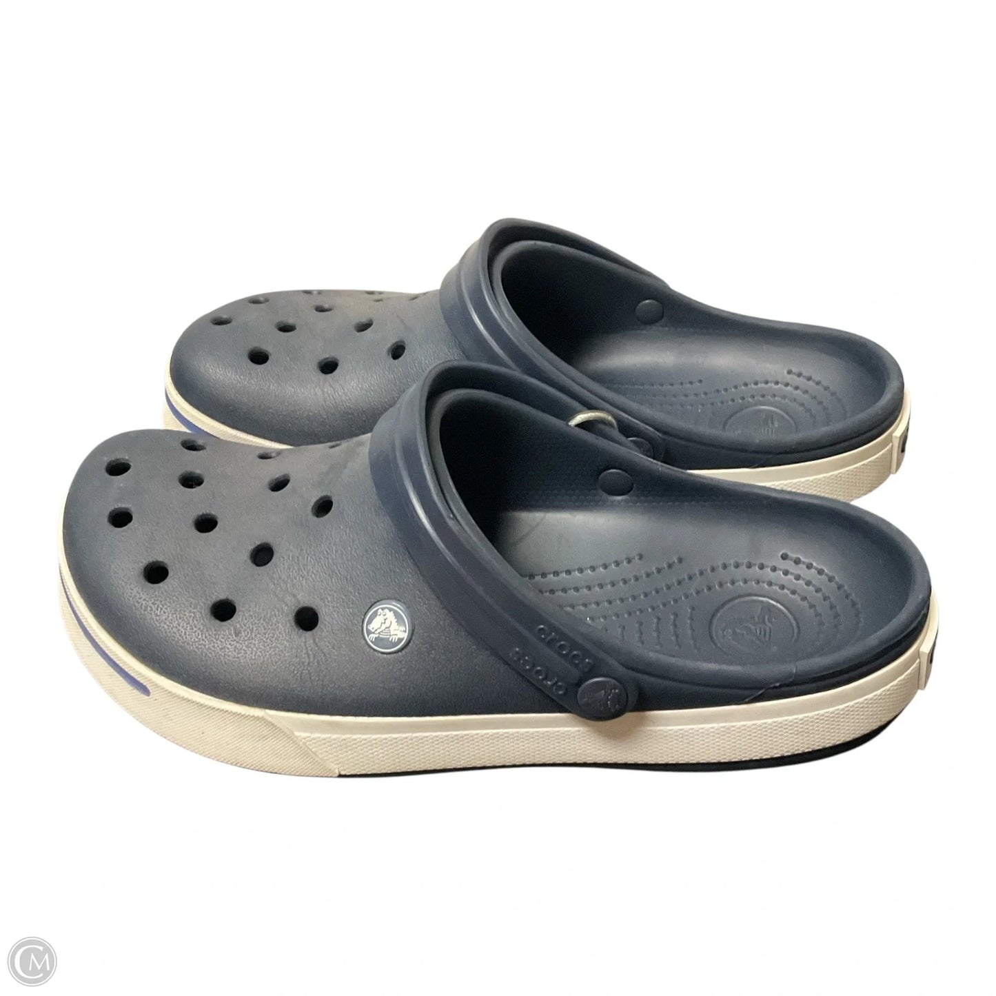 Shoes Flats By Crocs In Blue, Size: 11