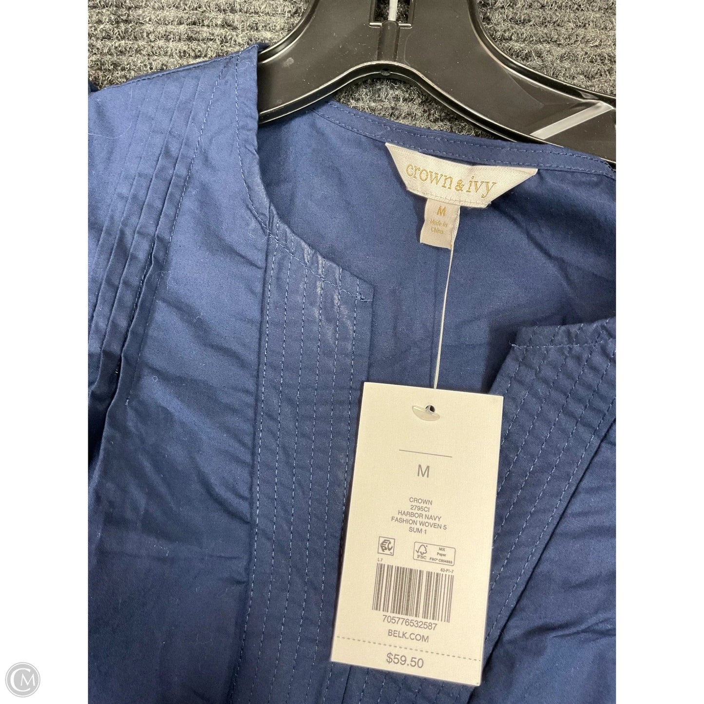 Top Short Sleeve Basic By Crown And Ivy In Blue, Size: M