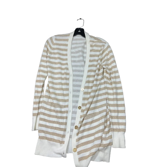 Cardigan By Michael By Michael Kors In Cream & Tan, Size: S