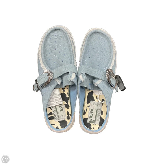 Shoes Flats By Hey Dude In Blue, Size: 9