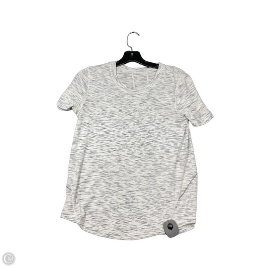 Athletic Top Short Sleeve By Lululemon In White, Size: S