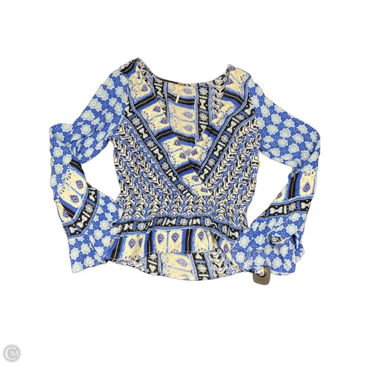 Top Long Sleeve Basic By Free People In Blue, Size: S