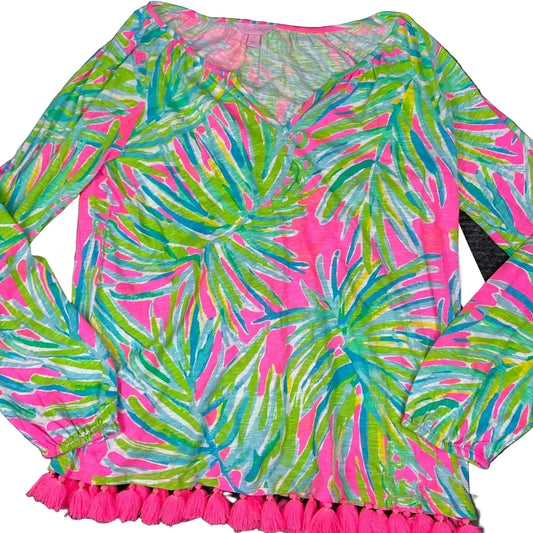 Top Long Sleeve Designer By Lilly Pulitzer In Multi-colored, Size: S