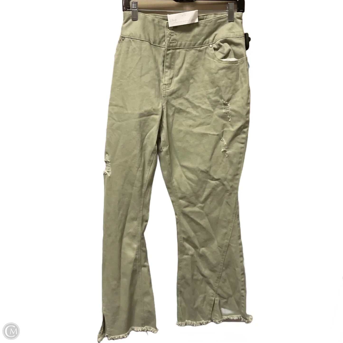 Jeans Flared By Cato In Green Denim, Size: 18