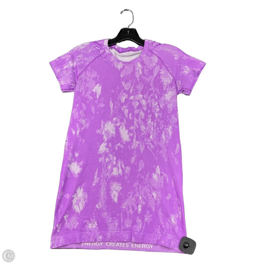 Athletic Top Short Sleeve By Lululemon In Purple, Size: 6