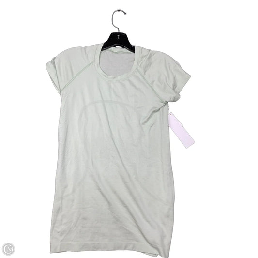 Athletic Top Short Sleeve By Lululemon In Green, Size: 8