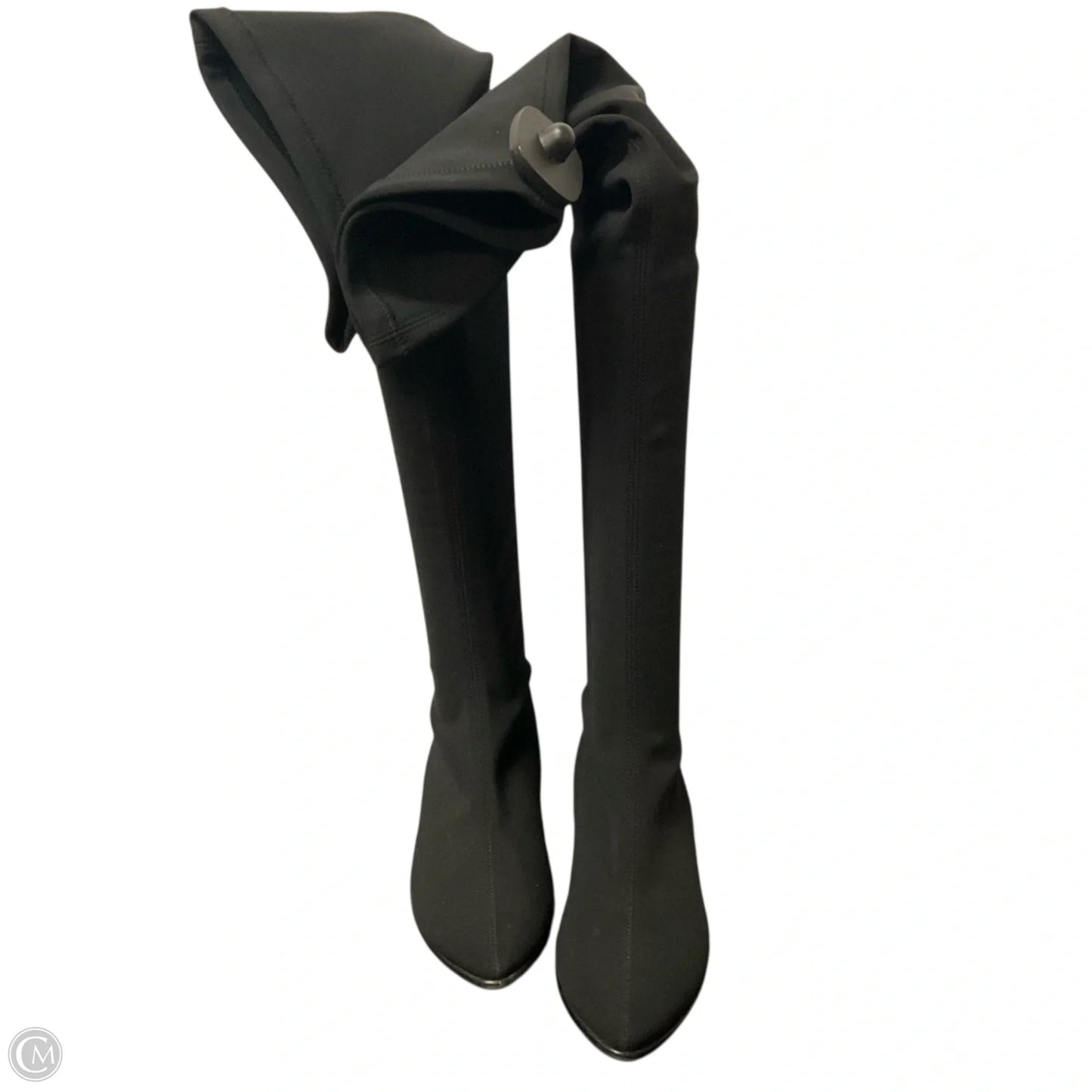 Boots Knee Flats By Clothes Mentor In Black, Size: 8