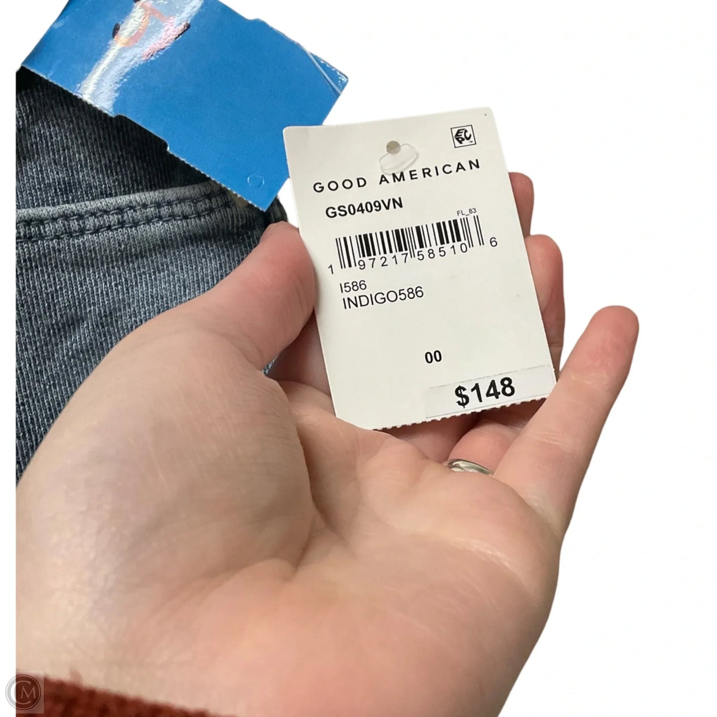 Jeans Wide Leg By Good American In Blue Denim, Size: 0