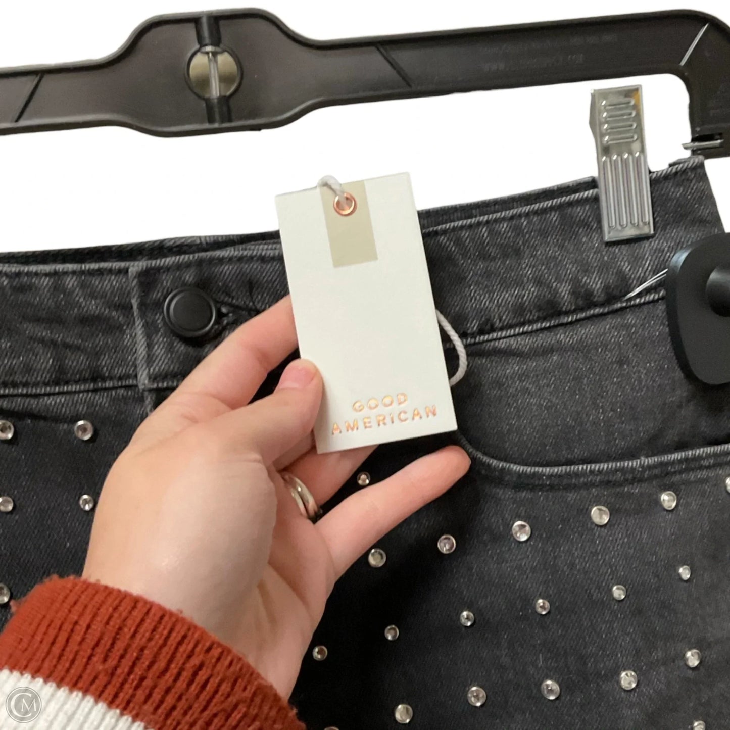 Shorts By Good American In Black Denim, Size: Xs