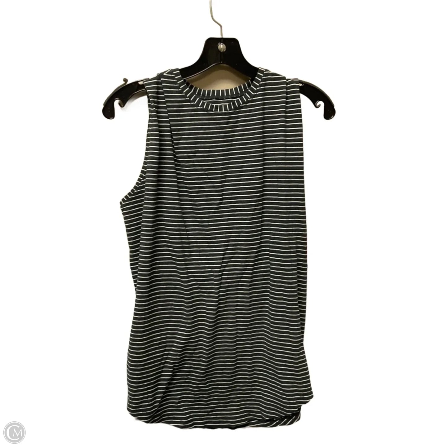 Athletic Tank Top By Lululemon In Black & White, Size: L