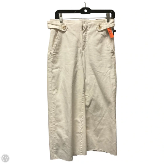 Jeans Wide Leg By Maeve In Cream, Size: 2
