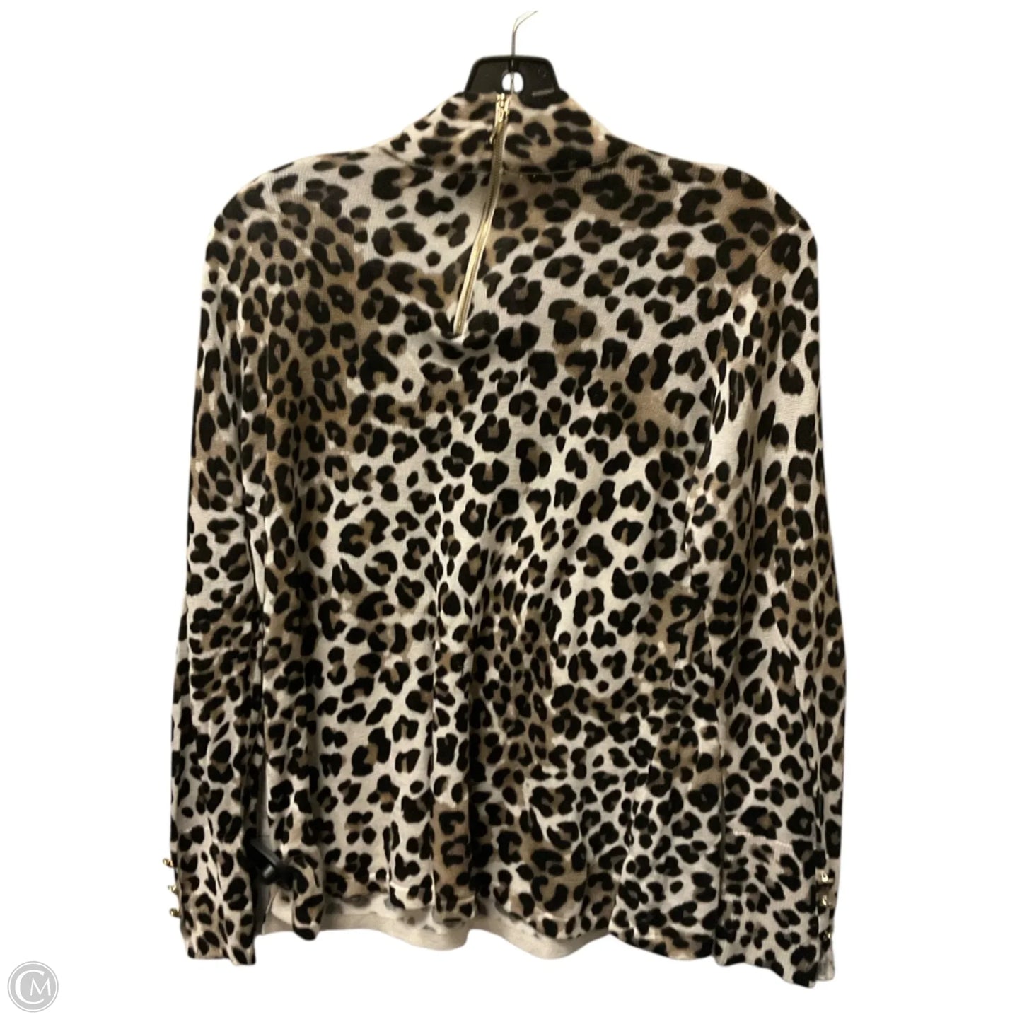 Top Long Sleeve By Chicos In Animal Print, Size: M