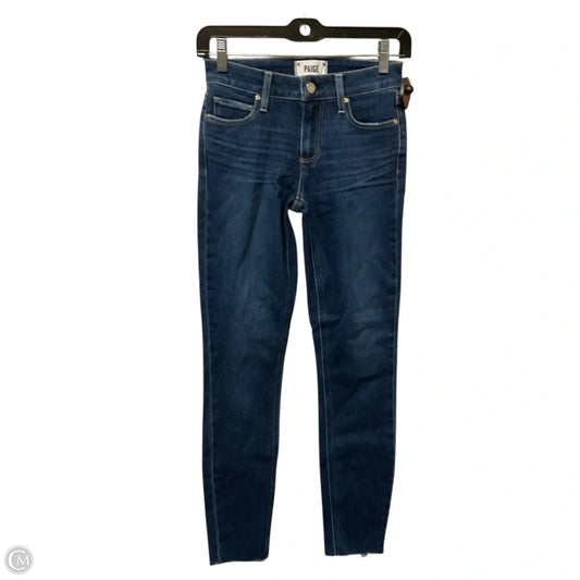 Jeans Skinny By Paige In Blue Denim, Size: 0