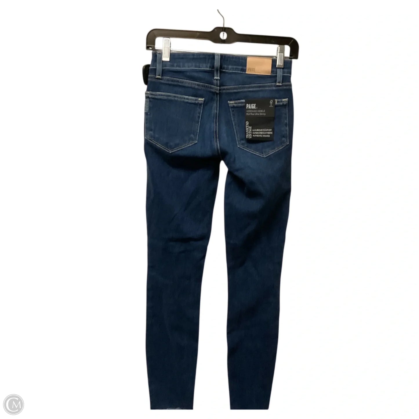 Jeans Skinny By Paige In Blue Denim, Size: 0