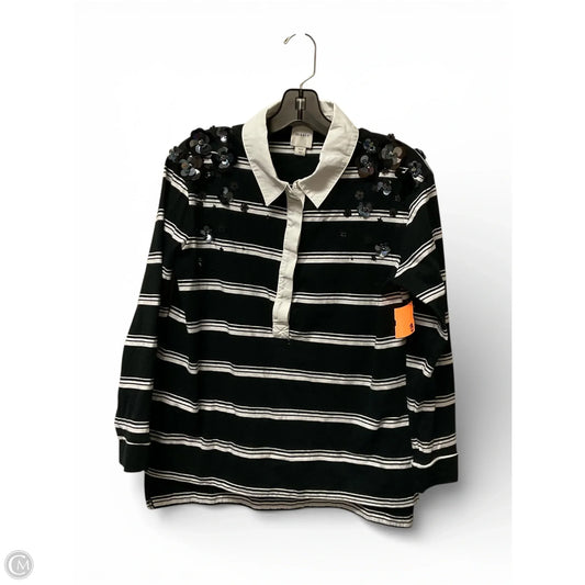 Top Long Sleeve By Maeve In Striped Pattern, Size: Xs
