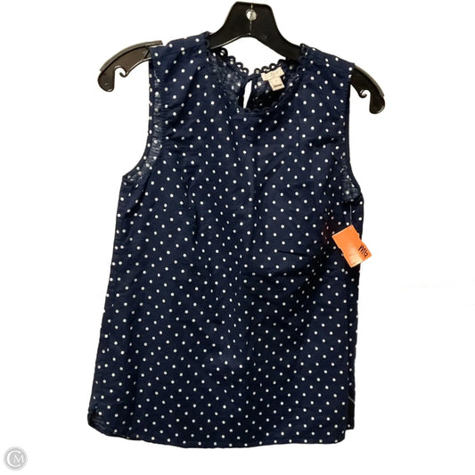 Top Sleeveless By J. Crew In Blue, Size: 2