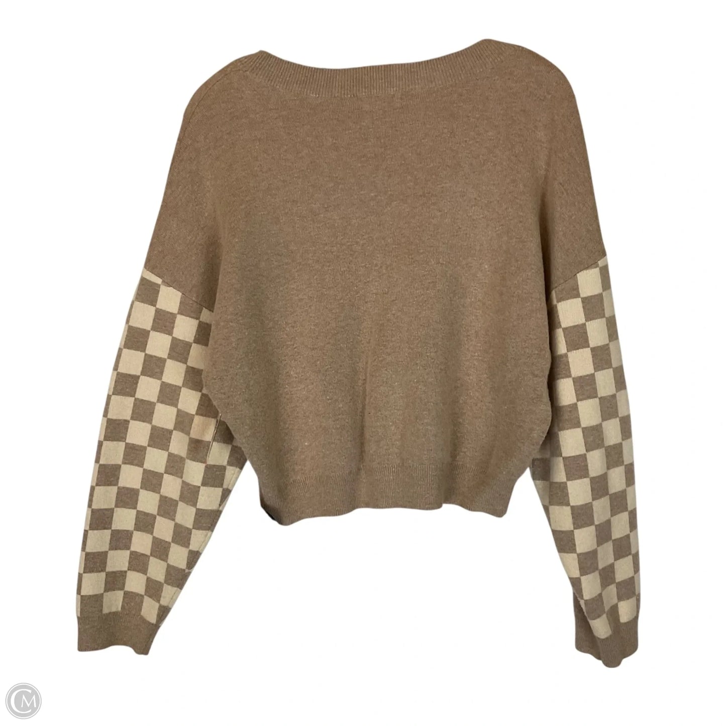 Top Long Sleeve By Originality In Brown, Size: S