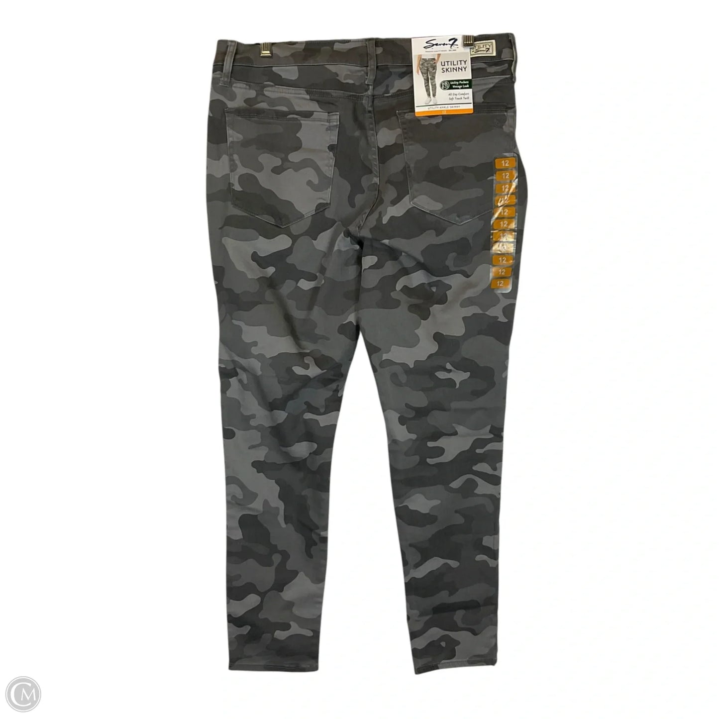 Jeans Skinny By Seven 7 In Camouflage Print, Size: 12