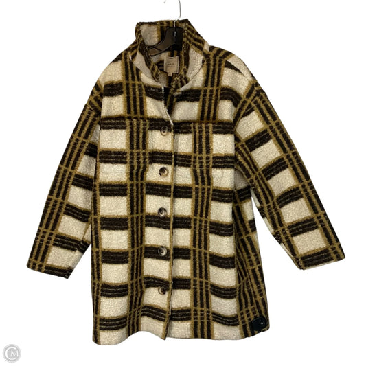Jacket Fleece By Chelsea And Violet In Plaid Pattern, Size: L