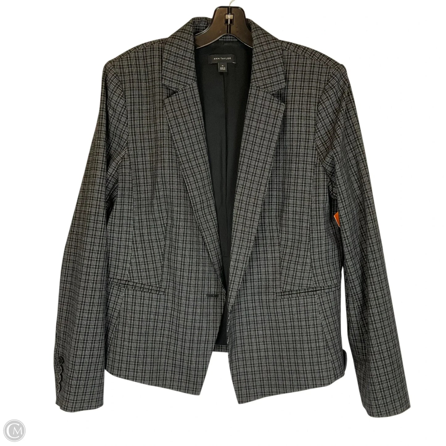 Blazer By Ann Taylor In Black & White, Size: Xl