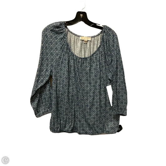 Top Long Sleeve By Michael By Michael Kors In Blue, Size: L