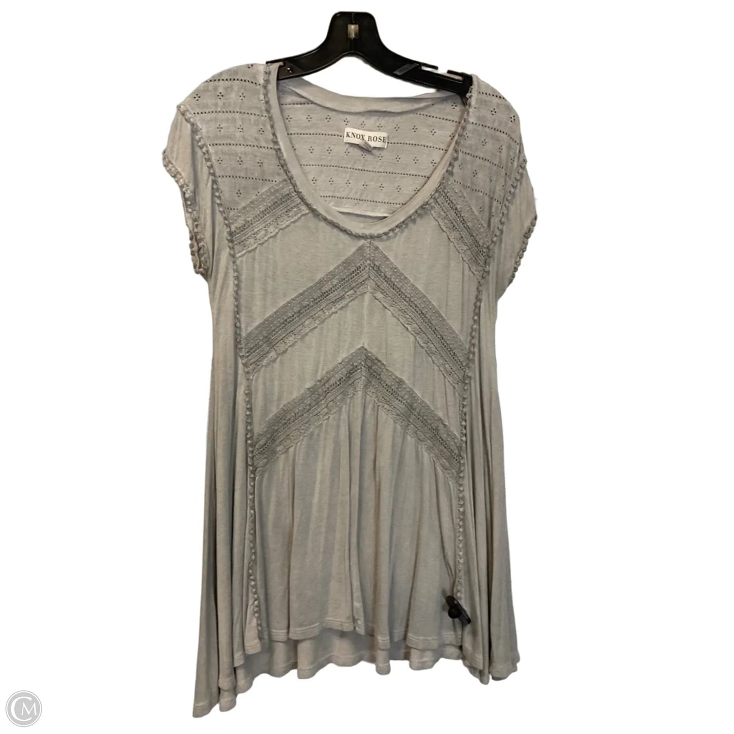 Tunic Short Sleeve By Knox Rose In Grey, Size: S